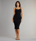 Midnight Muse Halter Midi Dress