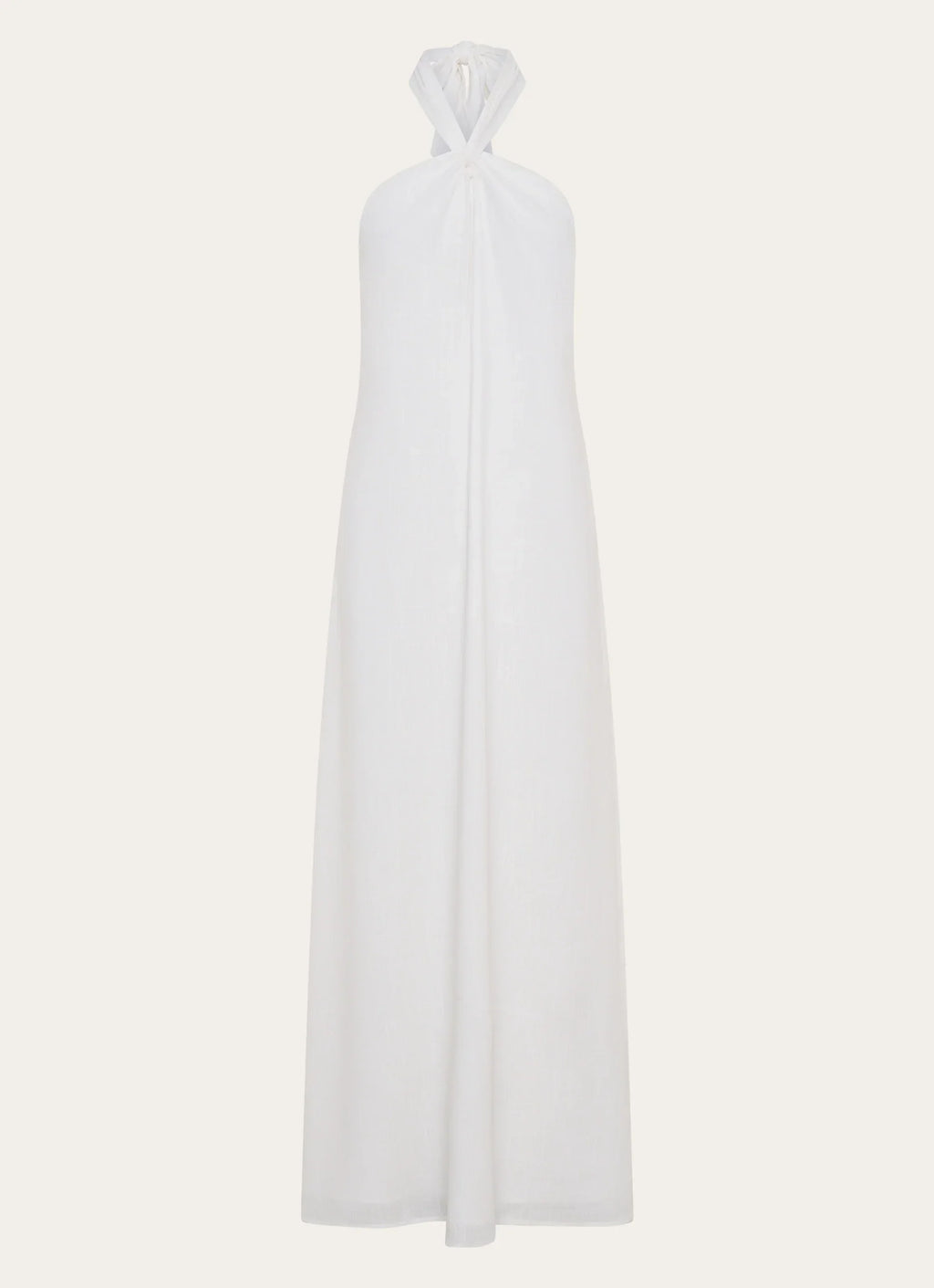 Golden Child Linen Maxi Dress - White