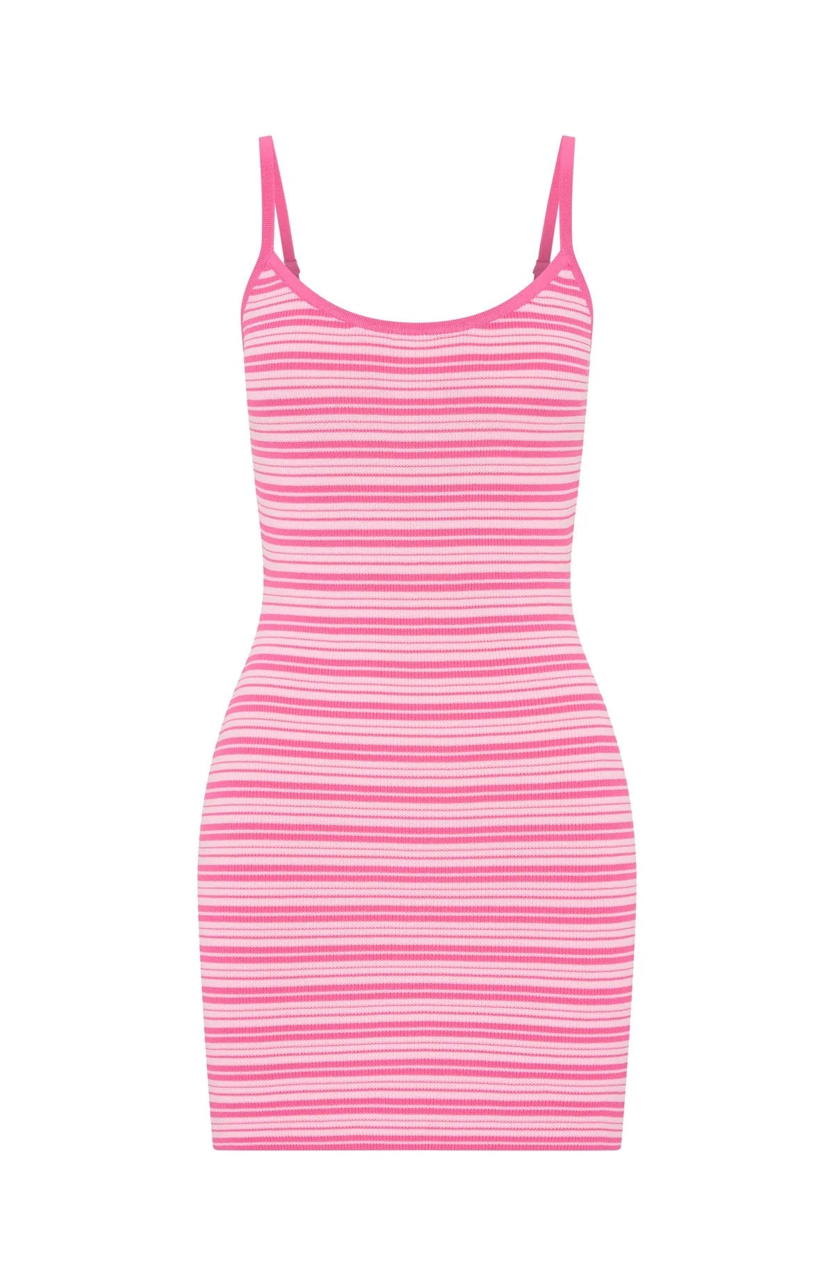 I've Been Thinking Knit Mini Dress Pink Stripe